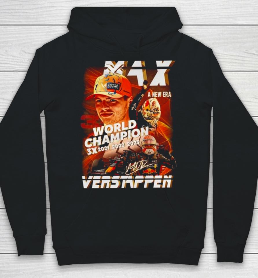 Max Verstappen World Champion A New Era 3X 2021 2023 Signature Hoodie