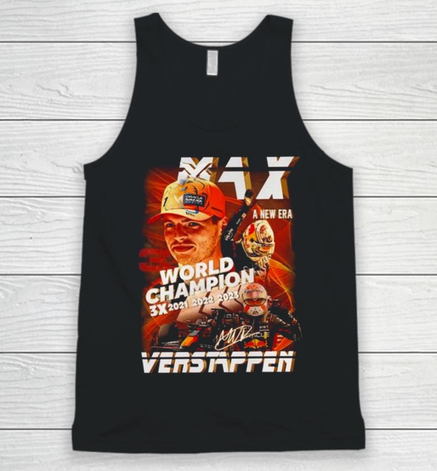 Max Verstappen World Champion A New Era 3X 2021 2023 Signature Unisex Tank Top