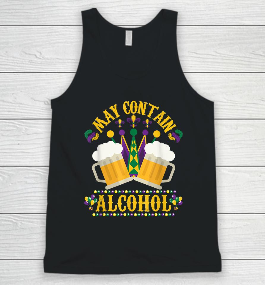 May Contain Alcohol Beer Mardi Gras Unisex Tank Top