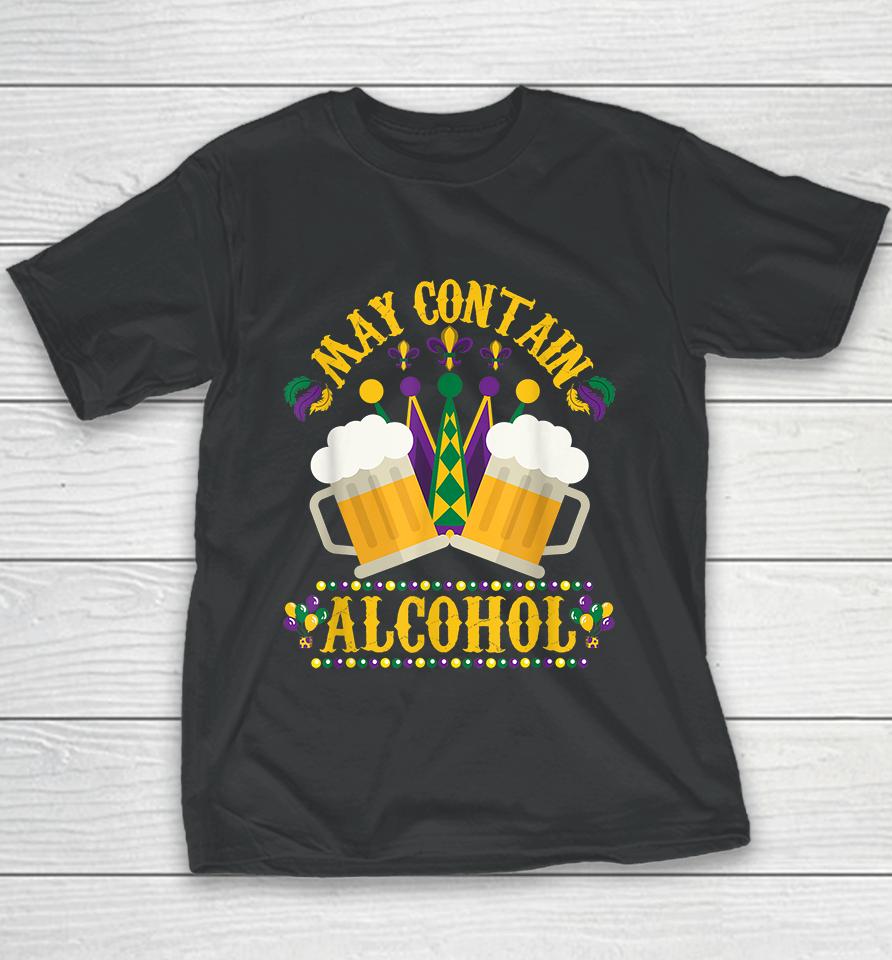 May Contain Alcohol Beer Mardi Gras Youth T-Shirt