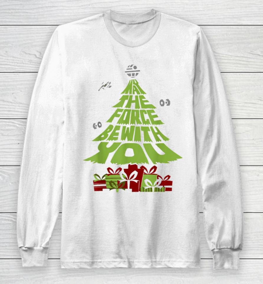 May The Force Be With You Christmas Tree Long Sleeve T-Shirt
