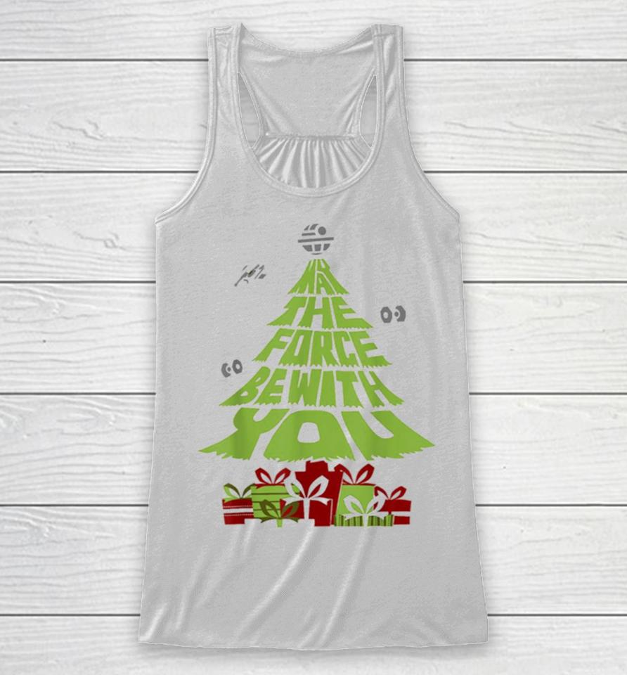 May The Force Be With You Christmas Tree Racerback Tank