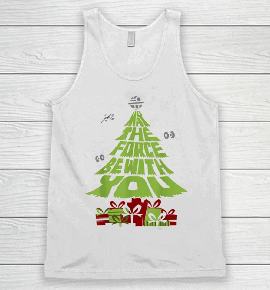 May The Force Be With You Christmas Tree Unisex Tank Top