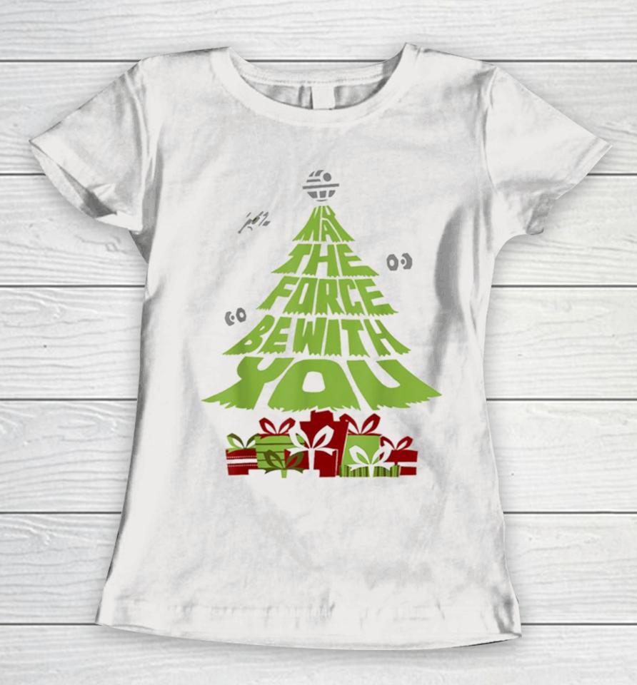 May The Force Be With You Christmas Tree Women T-Shirt