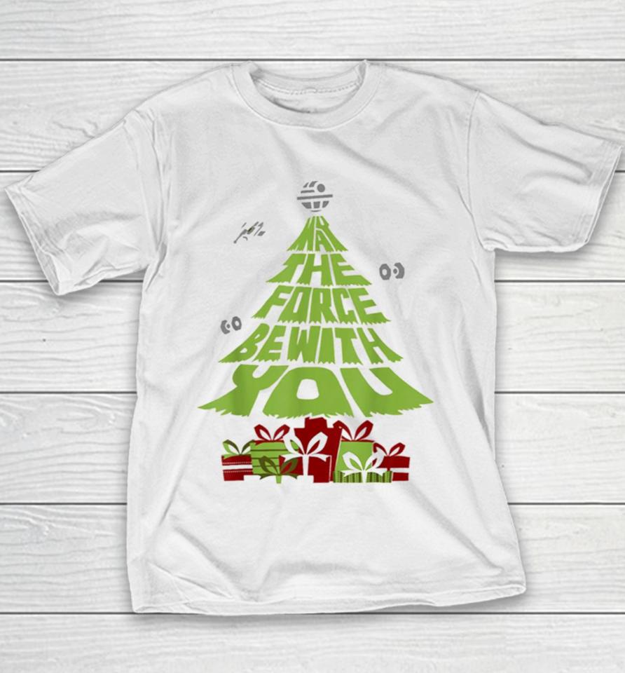 May The Force Be With You Christmas Tree Youth T-Shirt