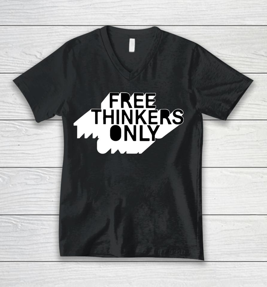 Maygaspunky Free Thinkers Only Unisex V-Neck T-Shirt