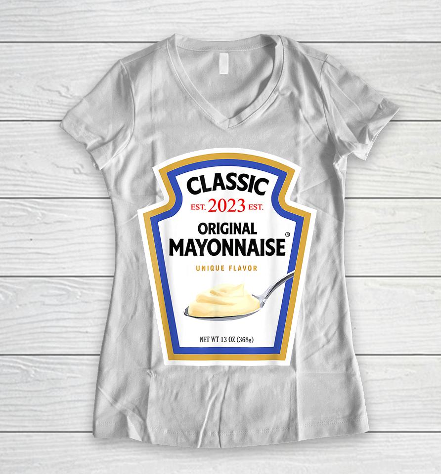 Mayonnaise Diy Halloween Costume Matching Group Couple Mayo Women V-Neck T-Shirt