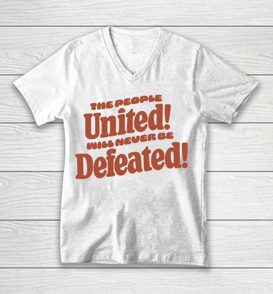 Mayor Andre Dickless The People United Will Never Be Defeated Unisex V-Neck T-Shirt
