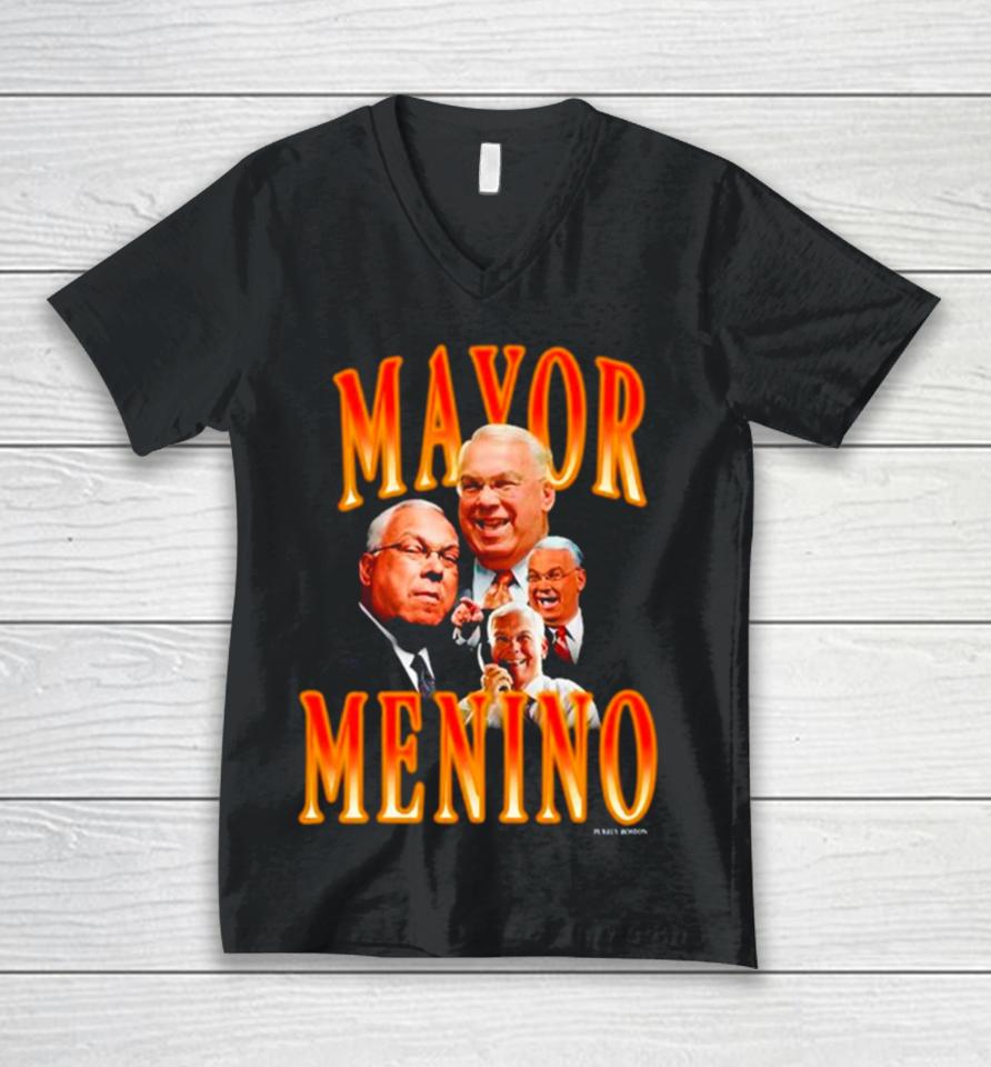 Mayor Menino Unisex V-Neck T-Shirt