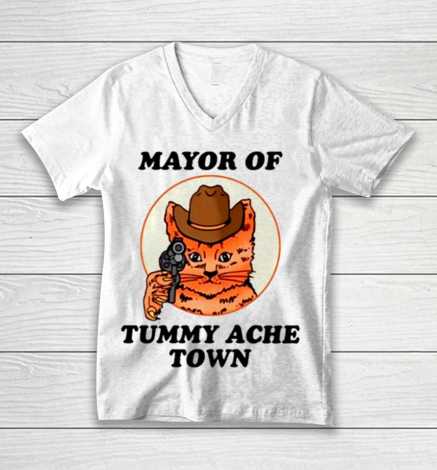 Mayor Of Tummy Ache Town Unisex V-Neck T-Shirt