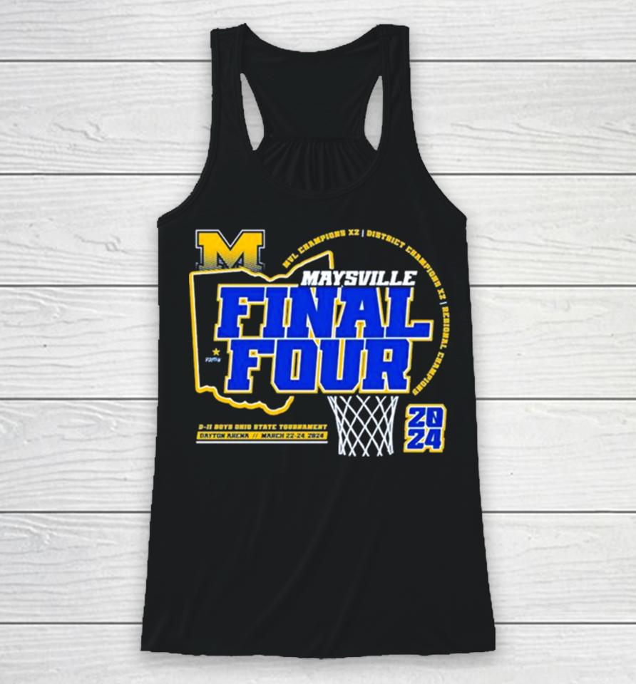 Maysville Panther 2024 Final Four D Ii Ohio Boys Basketball State Tournament Champions Racerback Tank