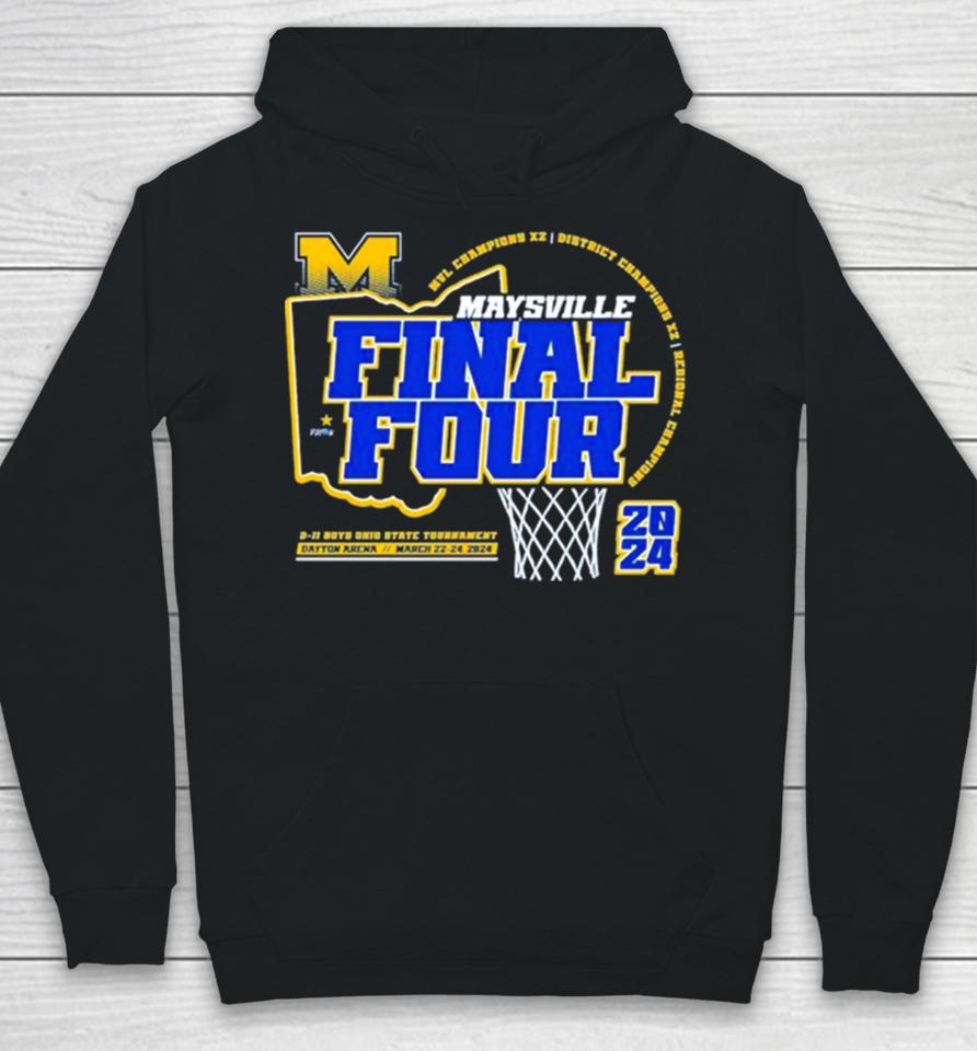 Maysville Panther 2024 Final Four D Ii Ohio Boys Basketball State Tournament Champions Hoodie