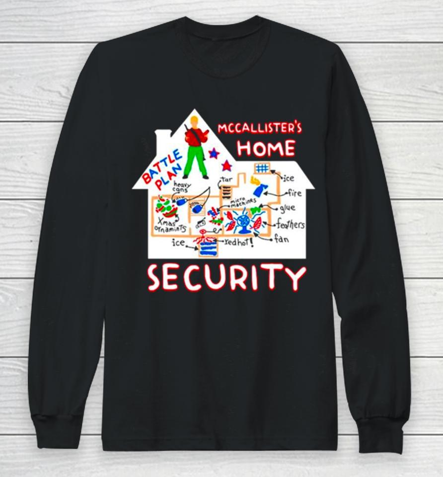 Mccallister’s Home Security Battle Plans Alone Christmas Long Sleeve T-Shirt