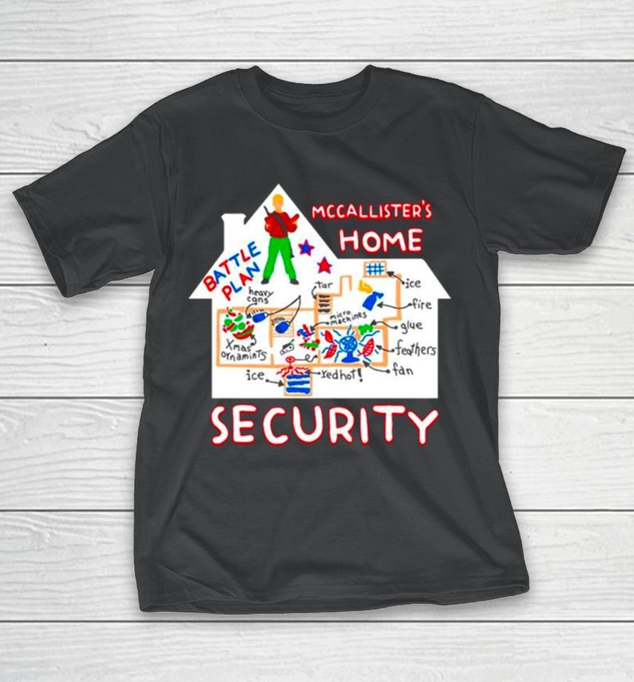 Mccallister’s Home Security Battle Plans Alone Christmas T-Shirt
