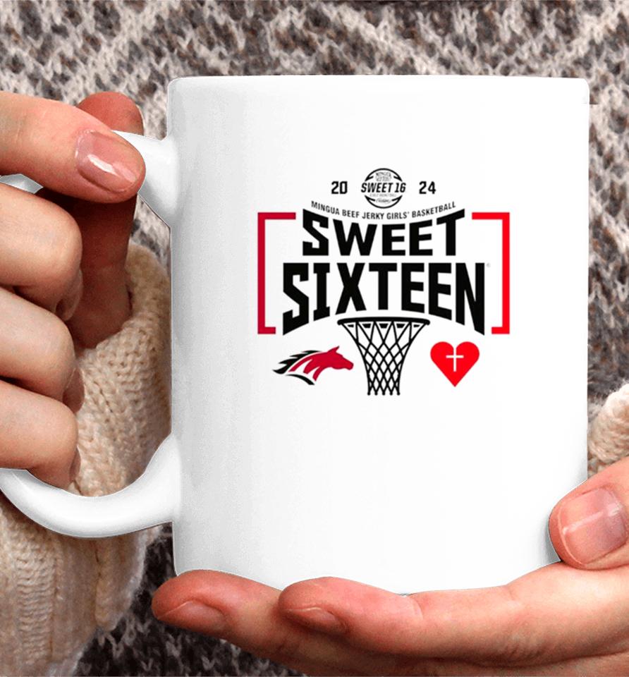 Mccracken County Vs Sacred Heart 2024 Mingua Beef Jerky Girls’ Basketball Sweet Sixteen State Tournament Coffee Mug
