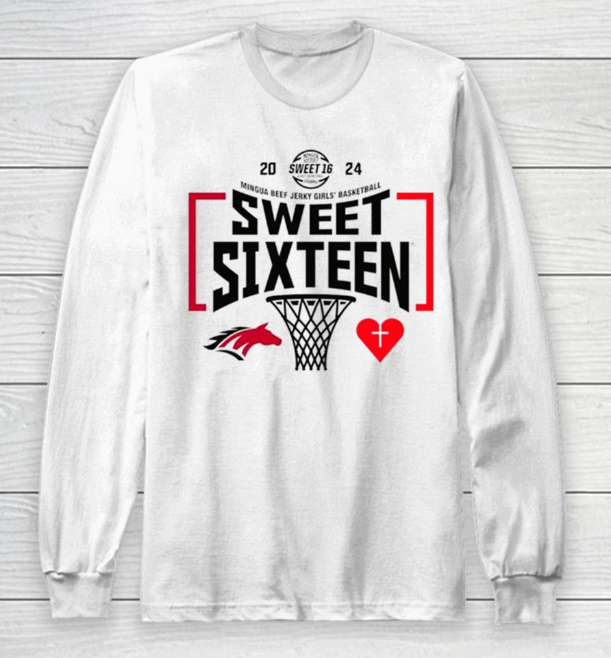 Mccracken County Vs Sacred Heart 2024 Mingua Beef Jerky Girls’ Basketball Sweet Sixteen State Tournament Long Sleeve T-Shirt