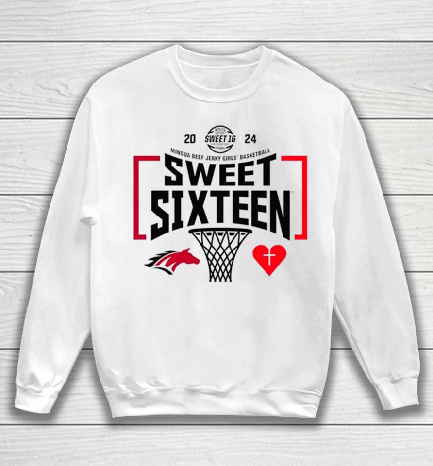 Mccracken County Vs Sacred Heart 2024 Mingua Beef Jerky Girls’ Basketball Sweet Sixteen State Tournament Sweatshirt