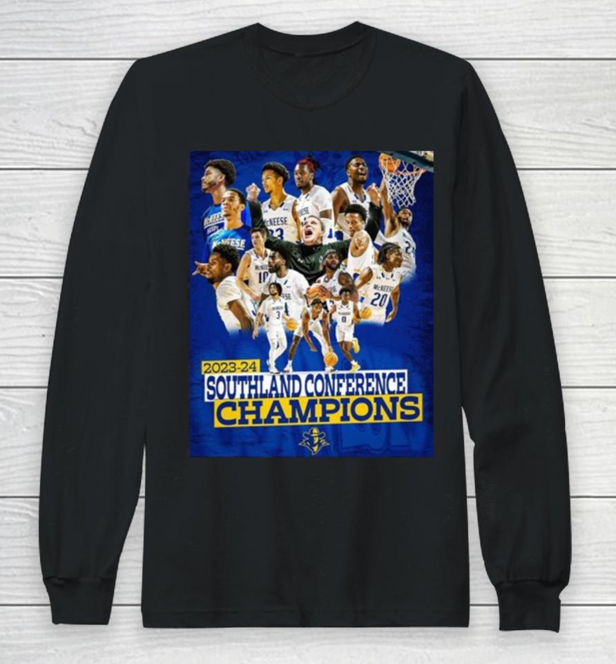 Mcneese State Cowboys Men’s Basketball 2024 Southland Conference Champions Long Sleeve T-Shirt