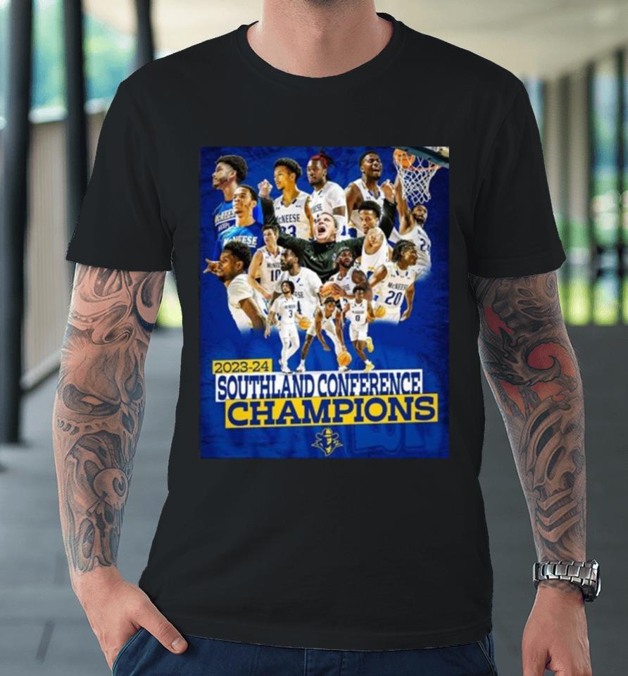 Mcneese State Cowboys Men’s Basketball 2024 Southland Conference Champions Premium T-Shirt