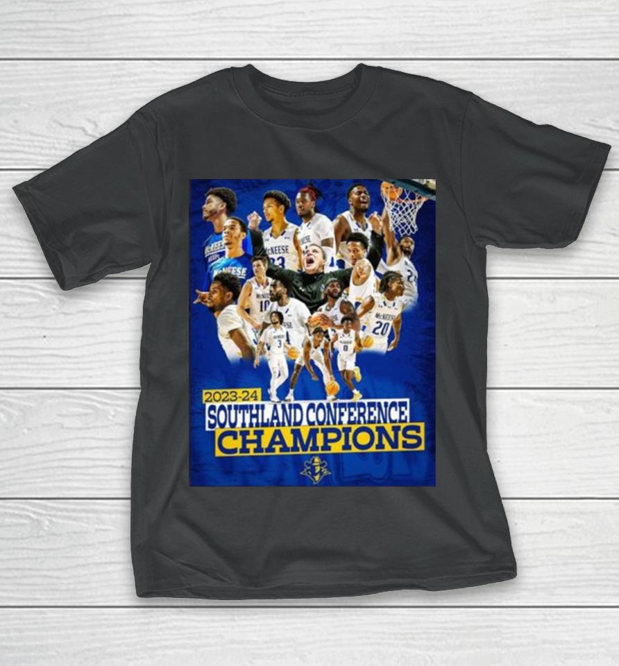 Mcneese State Cowboys Men’s Basketball 2024 Southland Conference Champions T-Shirt