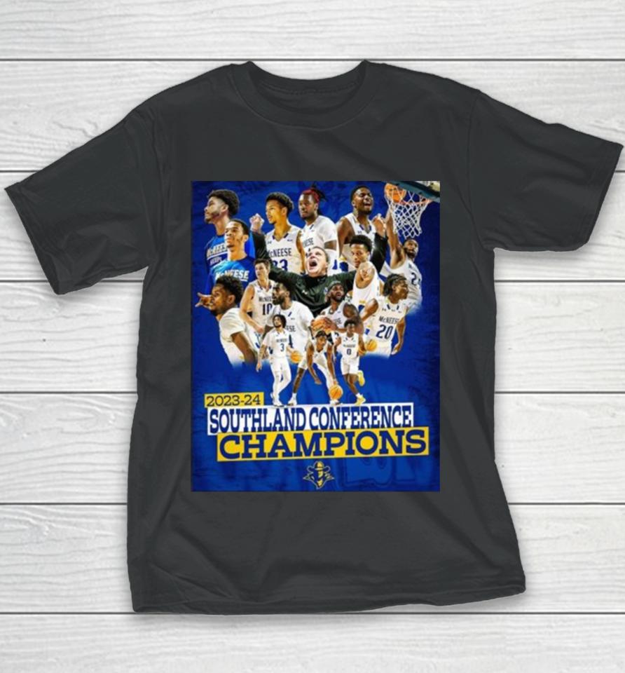 Mcneese State Cowboys Men’s Basketball 2024 Southland Conference Champions Youth T-Shirt
