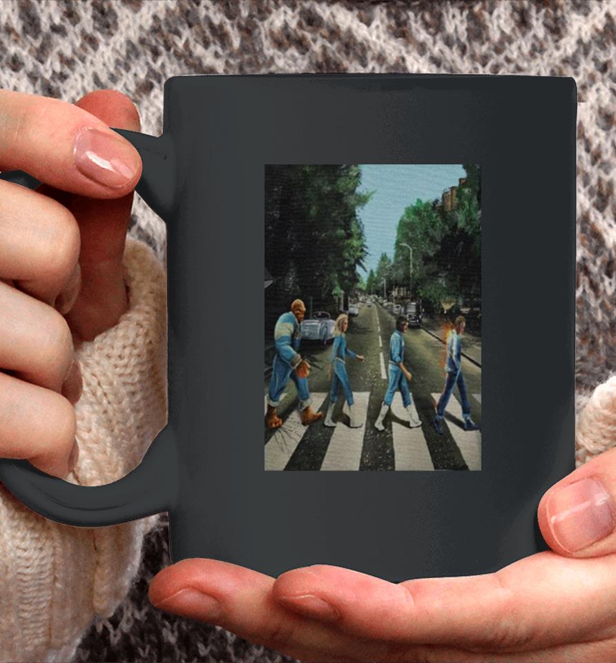 Mcu Fantastic Four Abbey Road Artwork Coffee Mug