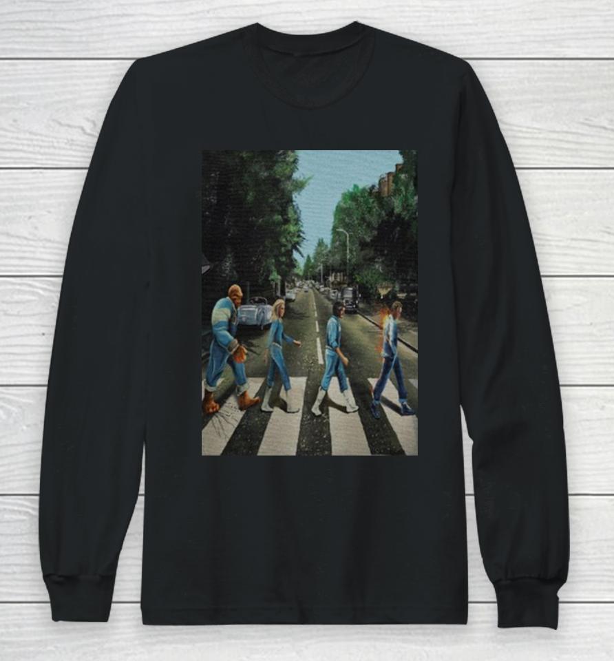 Mcu Fantastic Four Abbey Road Artwork Long Sleeve T-Shirt