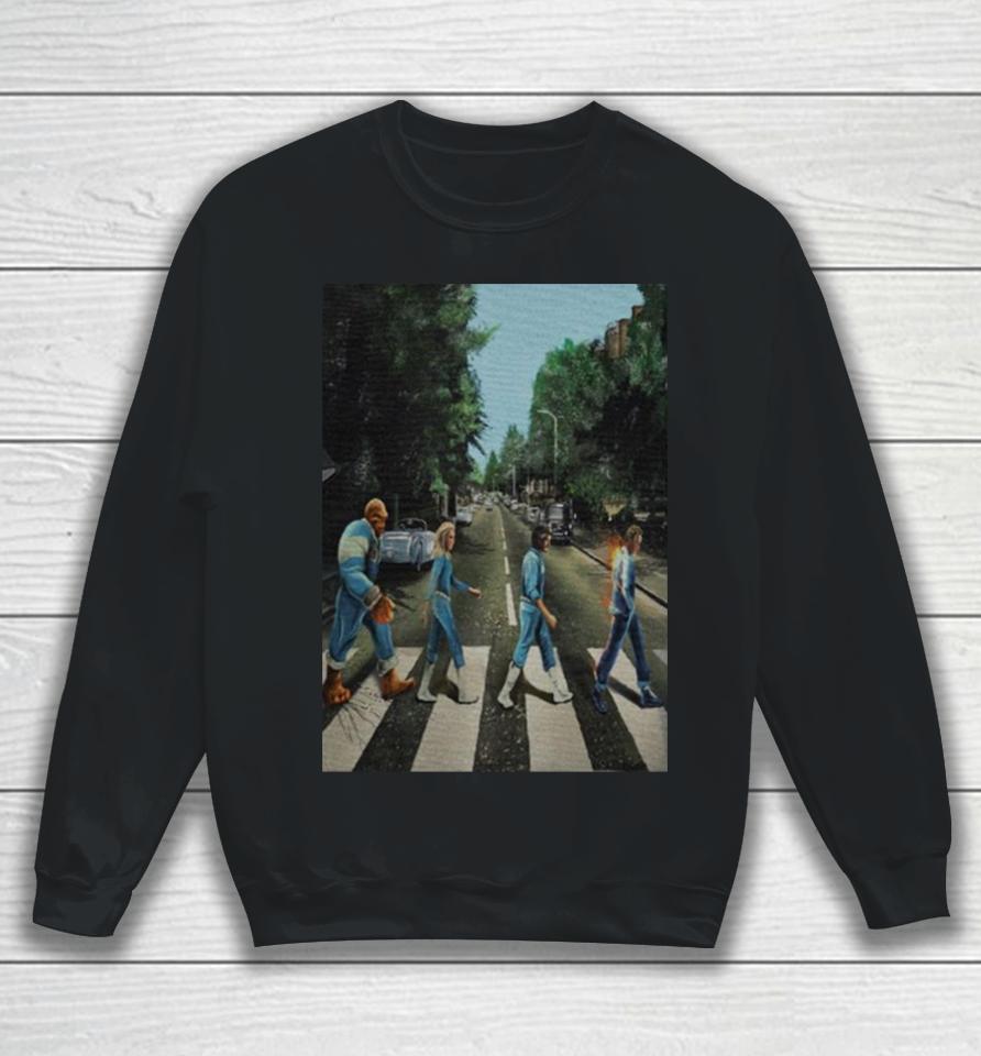 Mcu Fantastic Four Abbey Road Artwork Sweatshirt