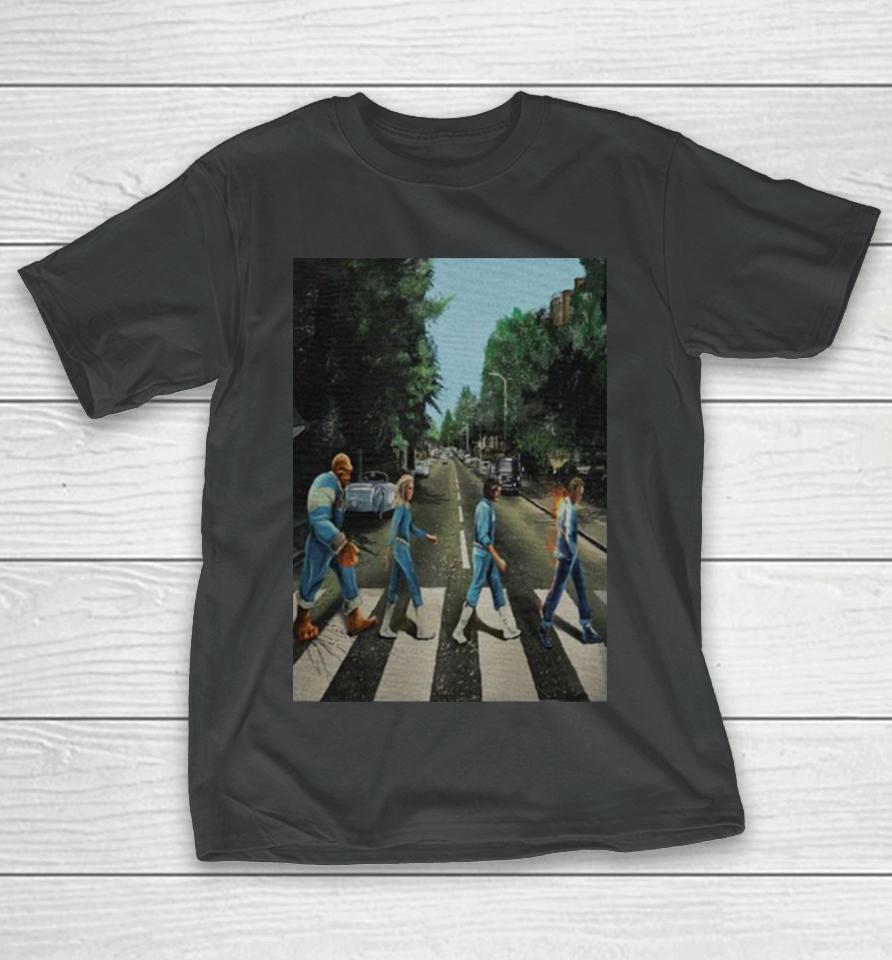 Mcu Fantastic Four Abbey Road Artwork T-Shirt