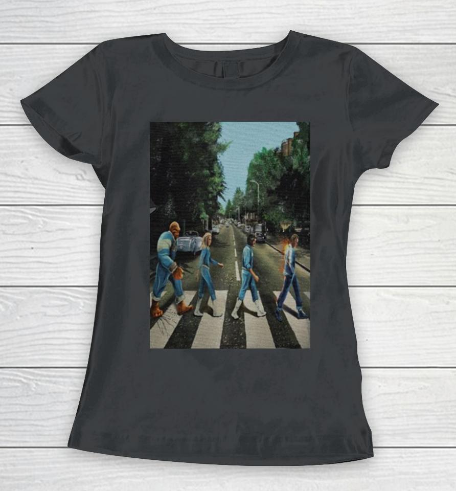 Mcu Fantastic Four Abbey Road Artwork Women T-Shirt