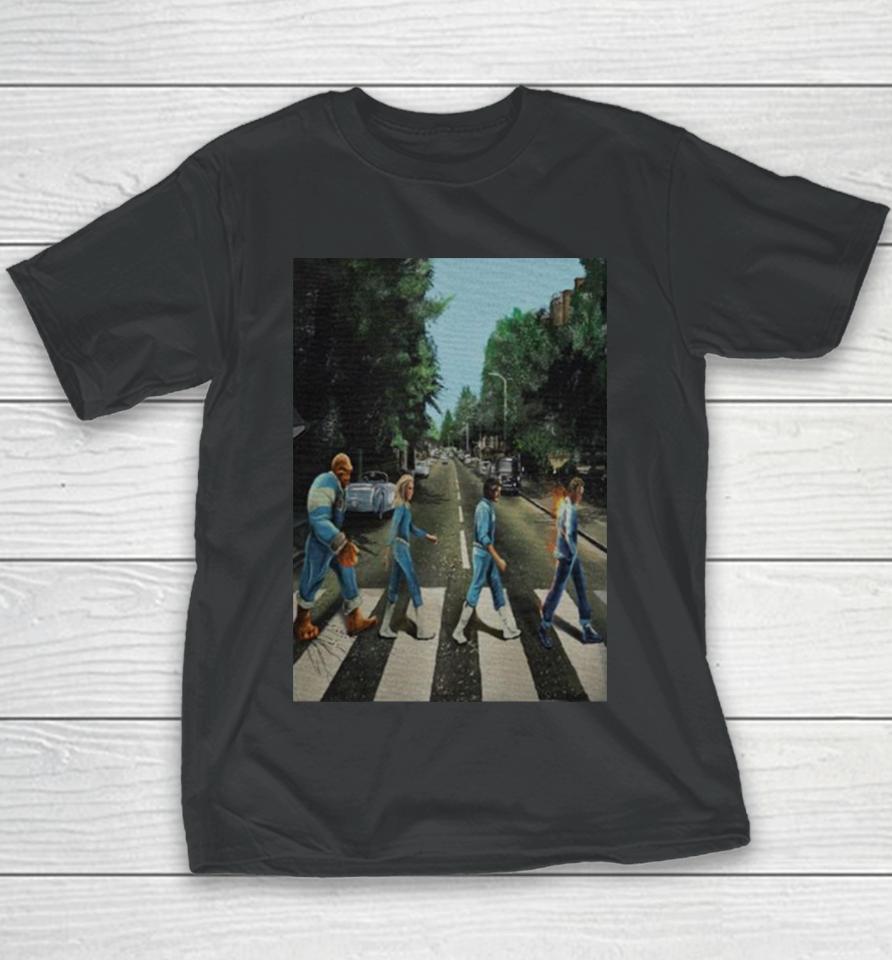 Mcu Fantastic Four Abbey Road Artwork Youth T-Shirt