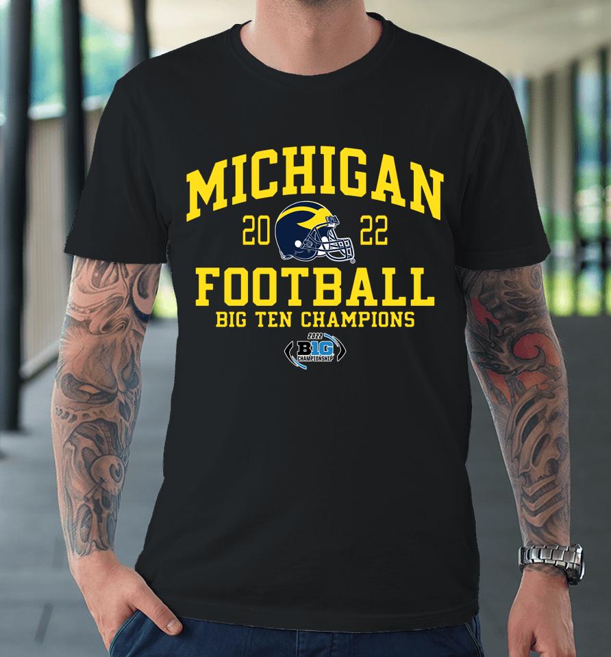 Mden Michigan Football 2022 Big Ten Champions Premium T-Shirt