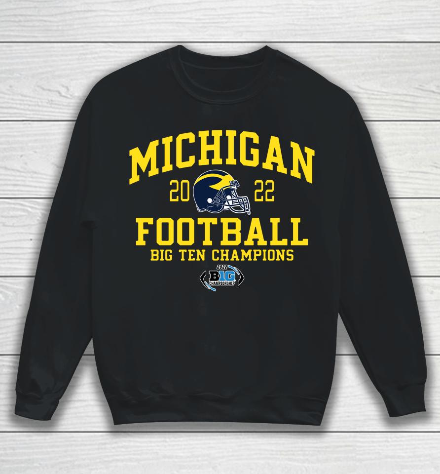 Mden Michigan Football 2022 Big Ten Champions Sweatshirt