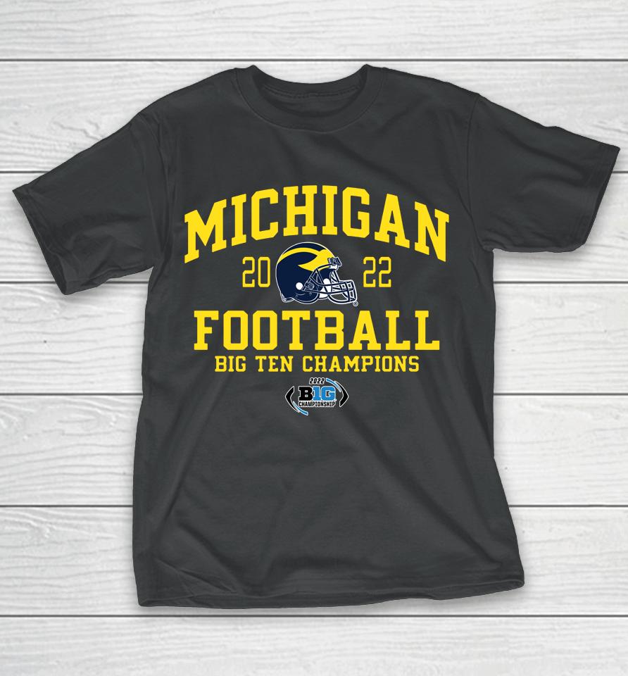 Mden Michigan Football 2022 Big Ten Champions T-Shirt