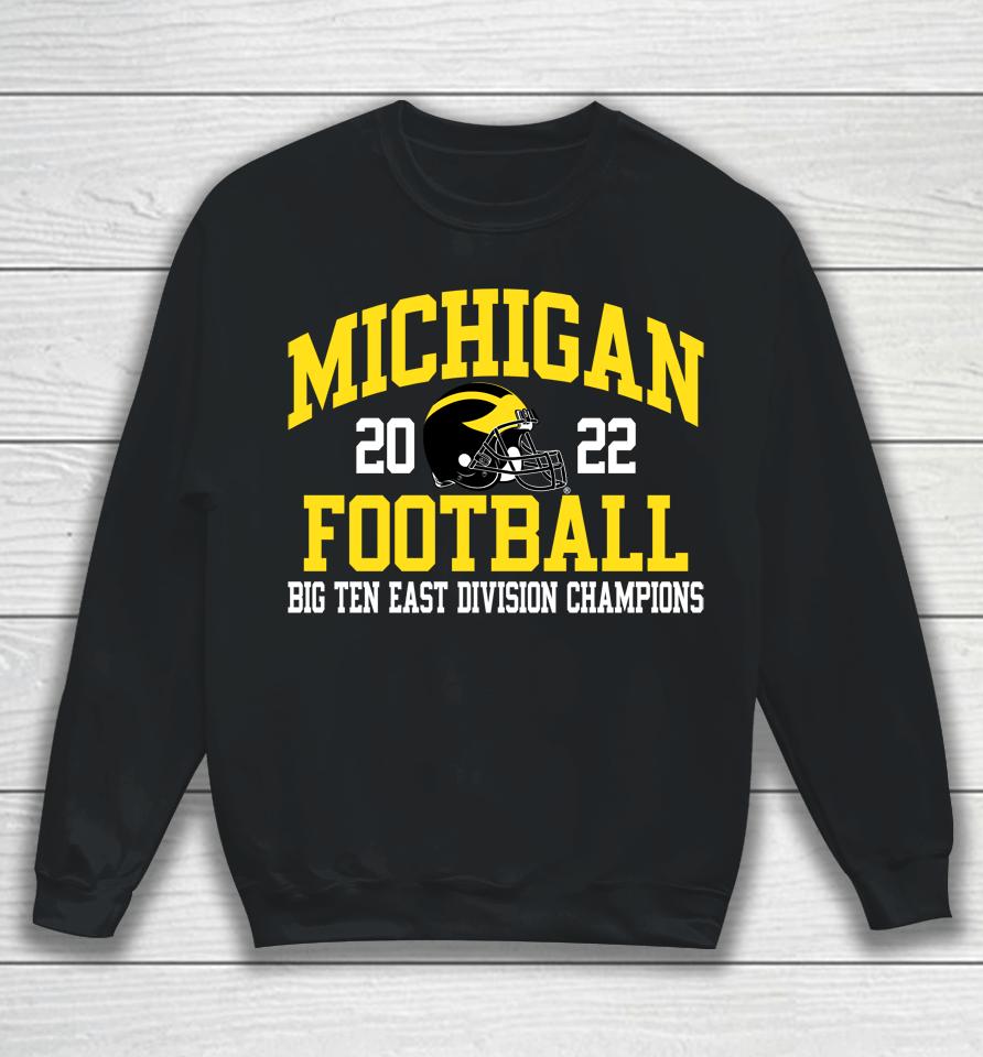 Mden Navy Michigan Football 2022 Big Ten East Champions Sweatshirt