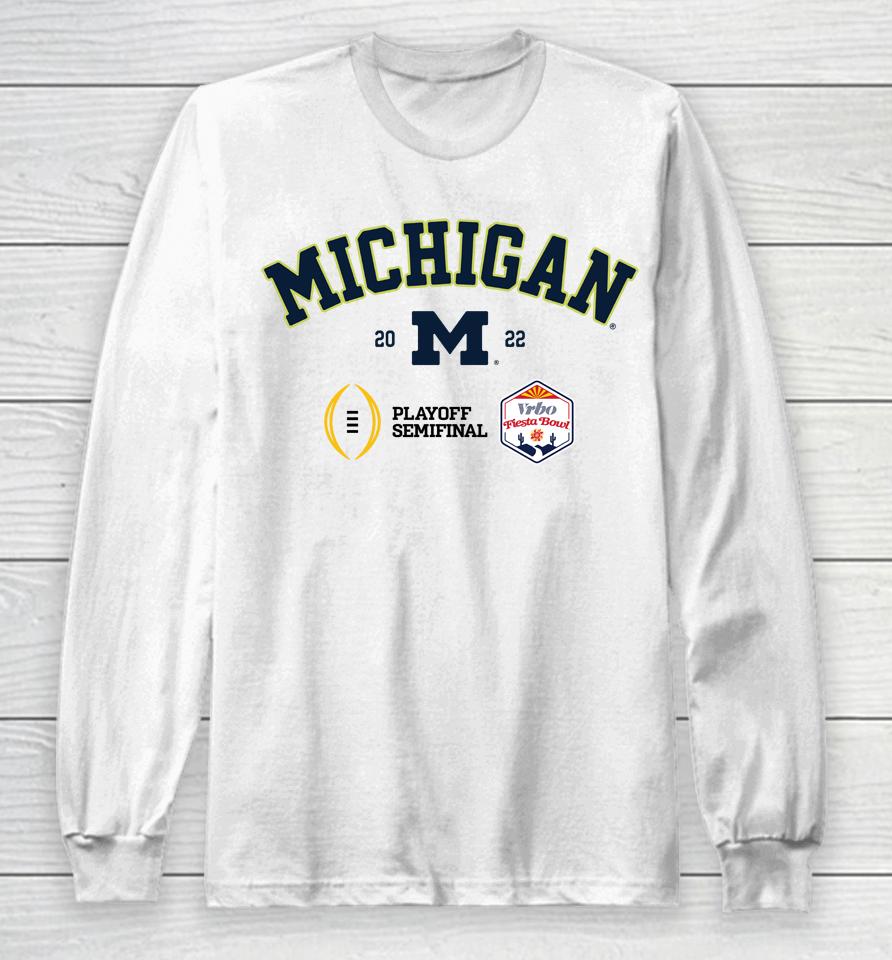 Mden Shop Michigan 2022 College Football Playoff Fiesta Bowl Long Sleeve T-Shirt
