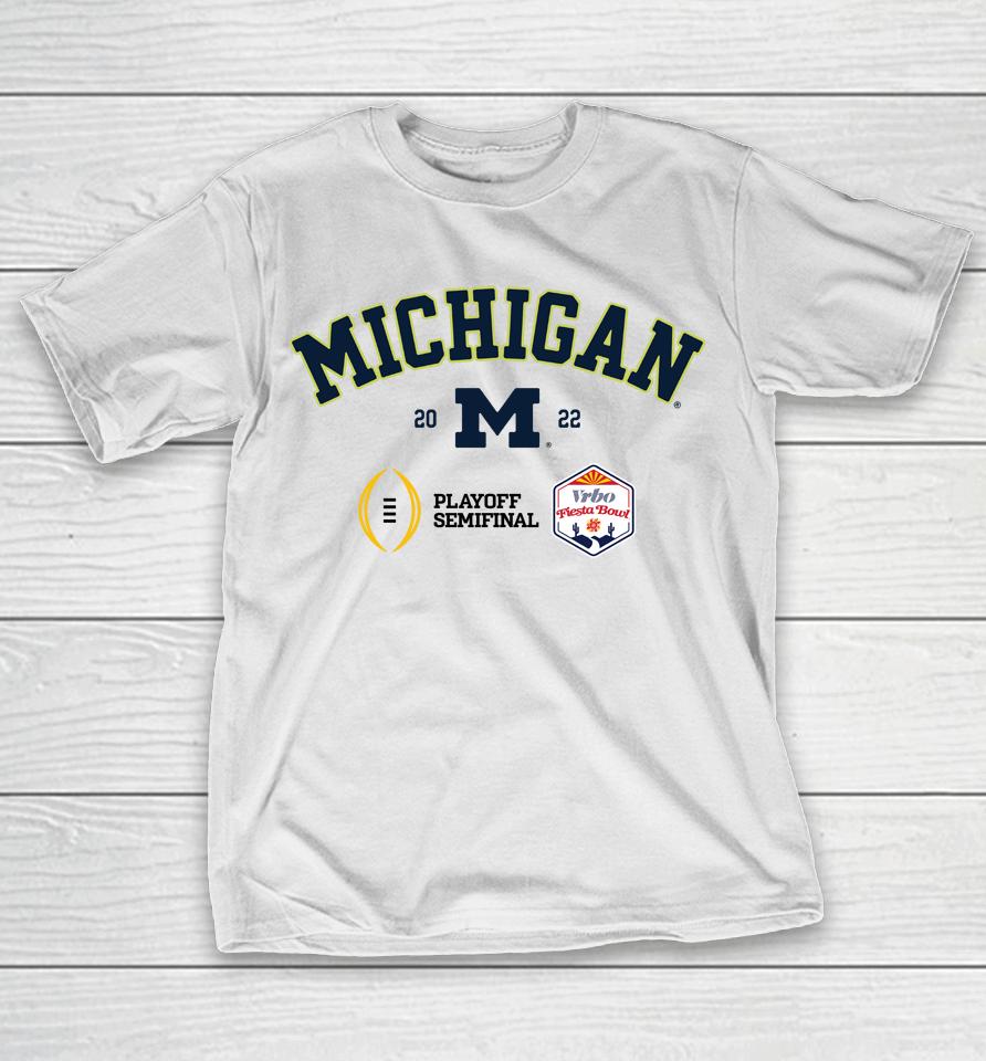 Mden Shop Michigan 2022 College Football Playoff Fiesta Bowl T-Shirt