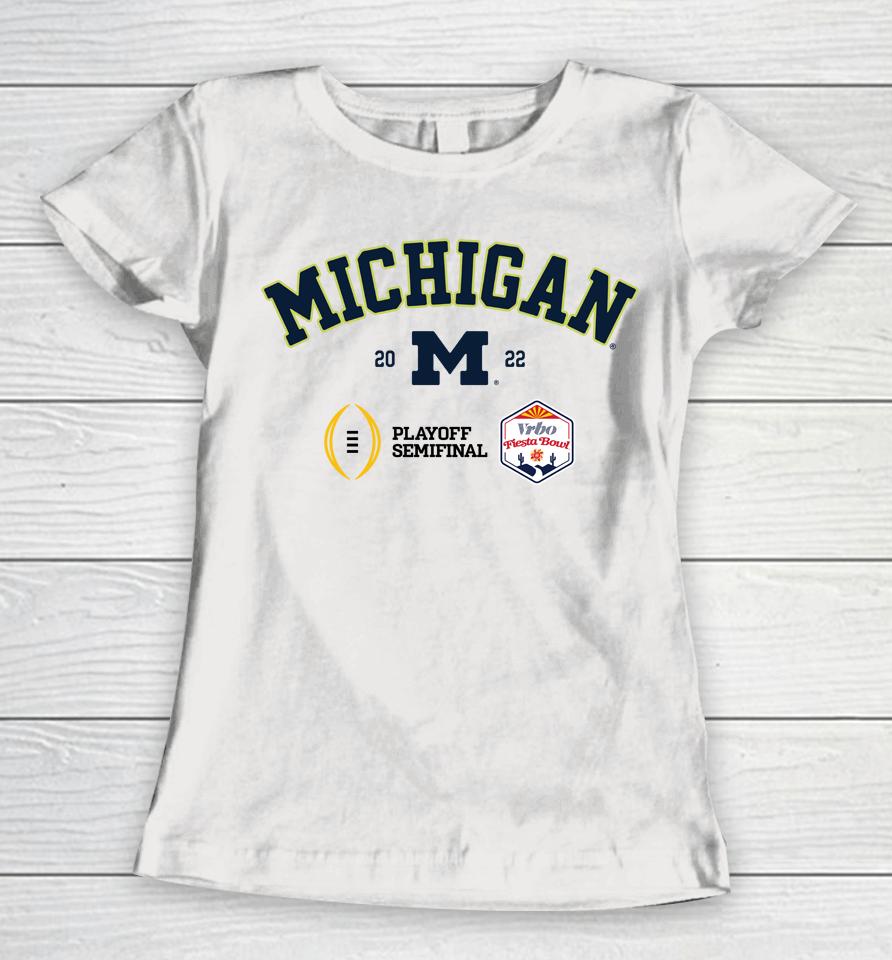 Mden Shop Michigan 2022 College Football Playoff Fiesta Bowl Women T-Shirt