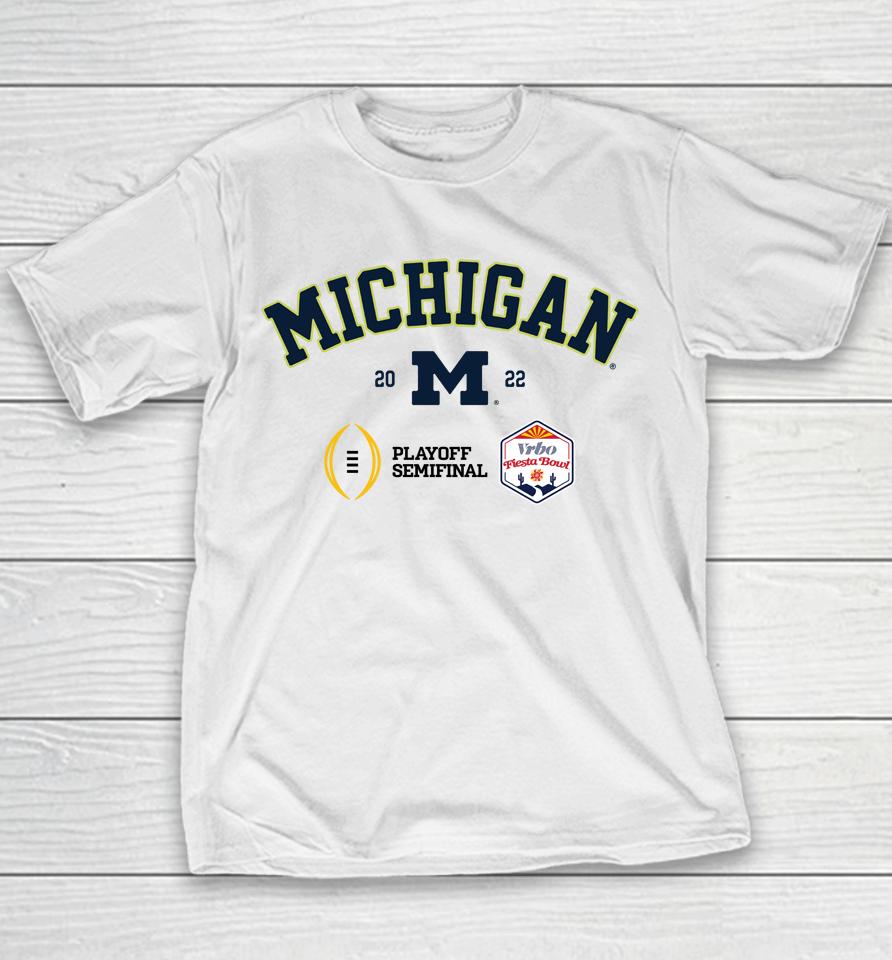 Mden Shop Michigan 2022 College Football Playoff Fiesta Bowl Youth T-Shirt