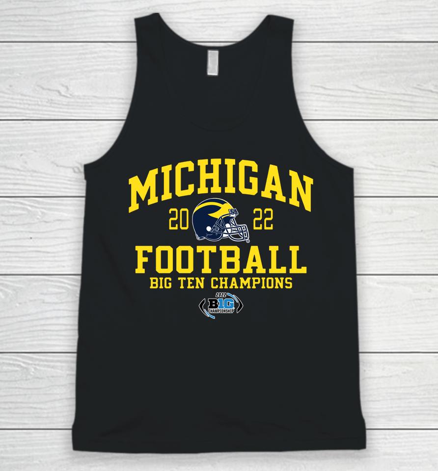 Mden Store Michigan Football Playoff 2022 Big Ten Champions Unisex Tank Top