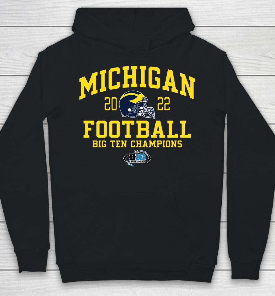 Mden University Of Michigan Football 2022 Big Ten Champions Hoodie