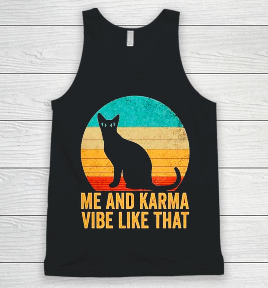 Me And Karma Vibe That Lazy Cat Vintage Unisex Tank Top