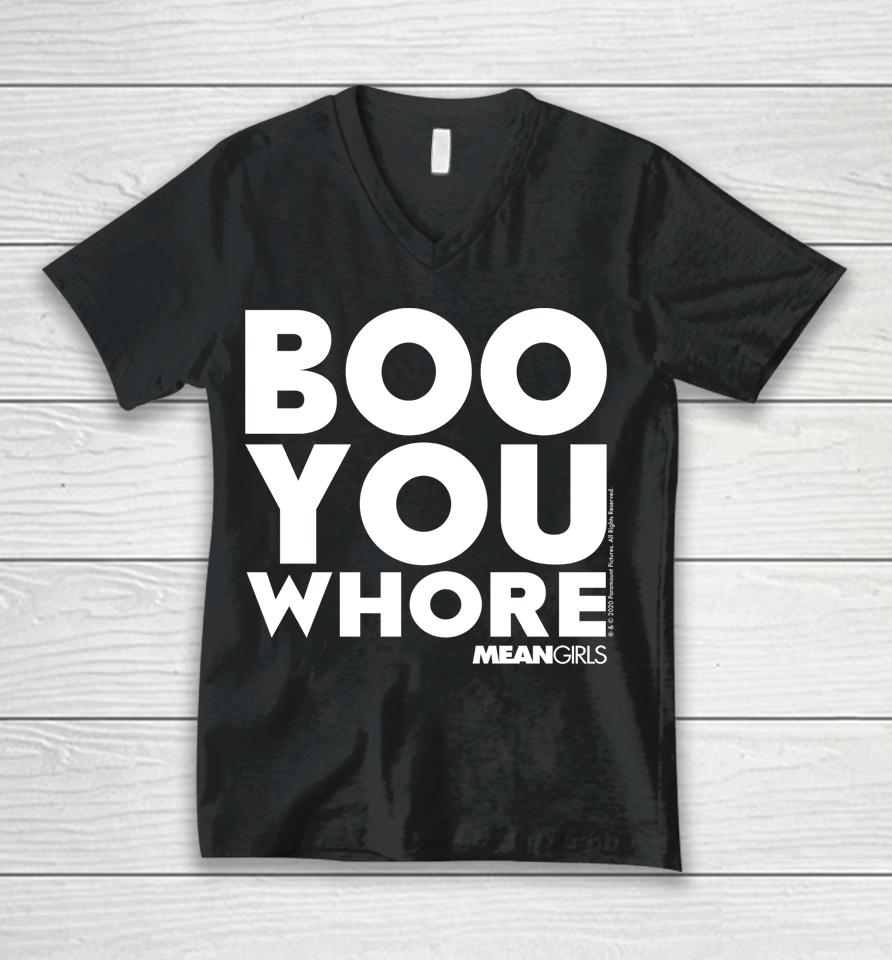 Mean Girls Boo You Whore Unisex V-Neck T-Shirt