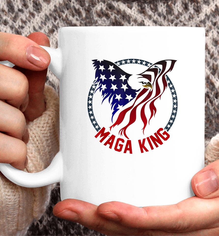 Mega King Eagle Usa Flag Proud Ultra Maga Trump 2024 Coffee Mug