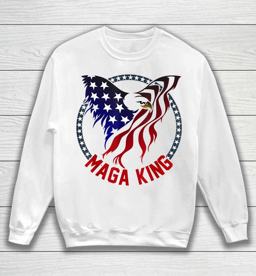 Mega King Eagle Usa Flag Proud Ultra Maga Trump 2024 Sweatshirt