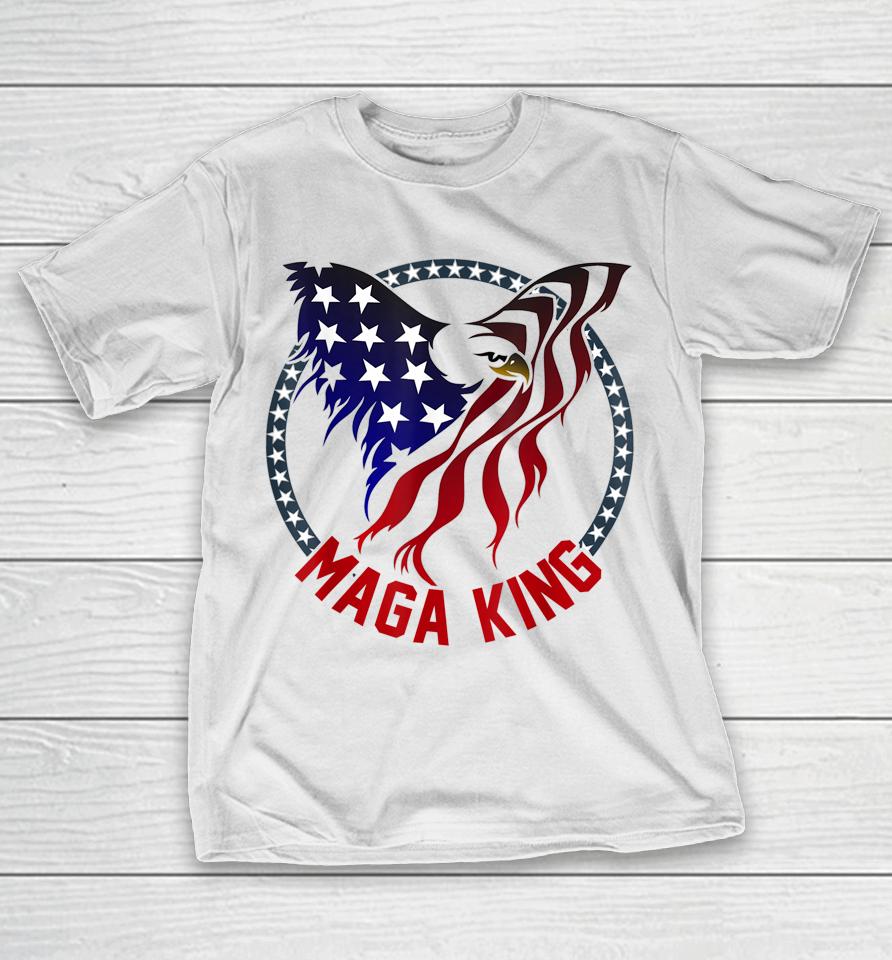 Mega King Eagle Usa Flag Proud Ultra Maga Trump 2024 T-Shirt