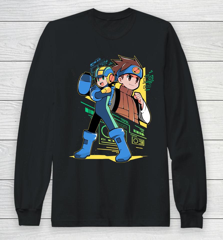 Mega Man And Lan Long Sleeve T-Shirt