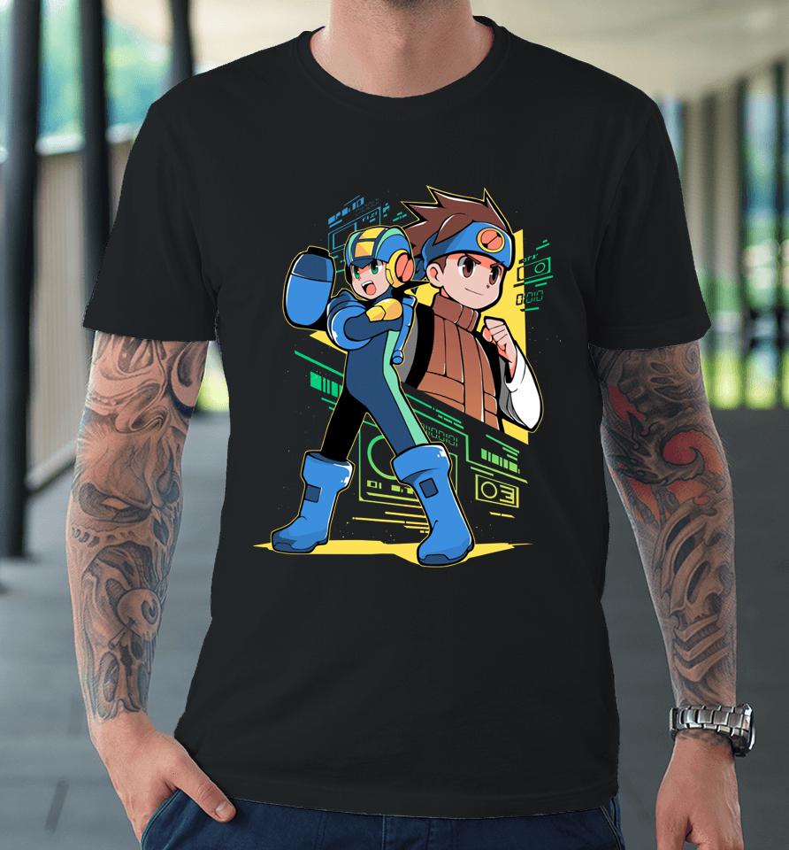 Mega Man And Lan Premium T-Shirt
