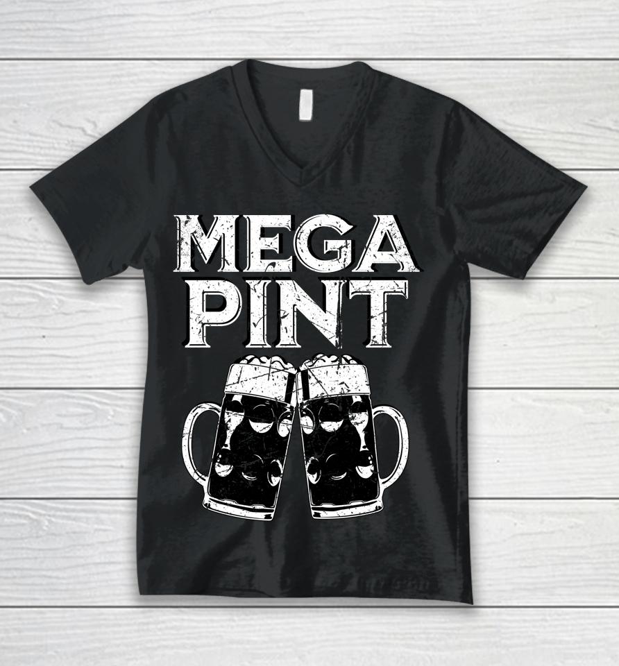 Mega Pint Vintage Brewing Unisex V-Neck T-Shirt
