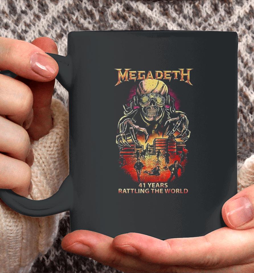 Megadeth 41 Years Rattling The World Black Version Skeleton Coffee Mug